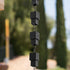 Aluminum Multi Cube Rain Chain Replacement Downspout for Gutters, Black Powder Coated